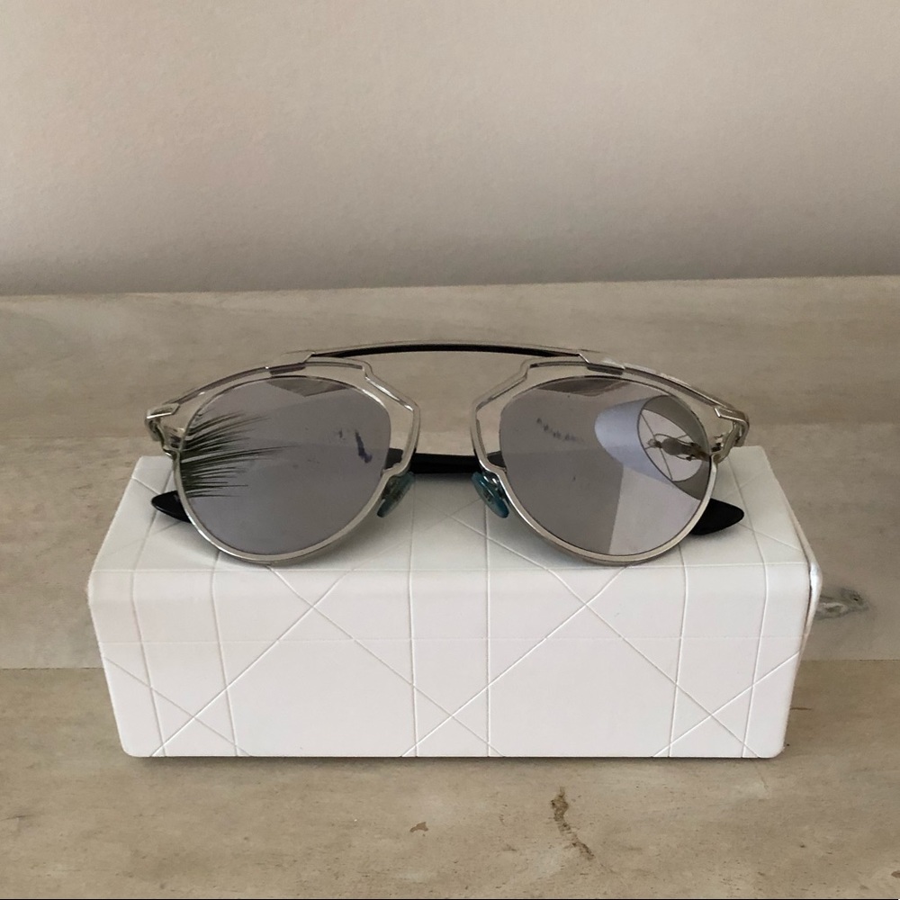 Dior Palladium/Silver Mirror So Real Sunglasses